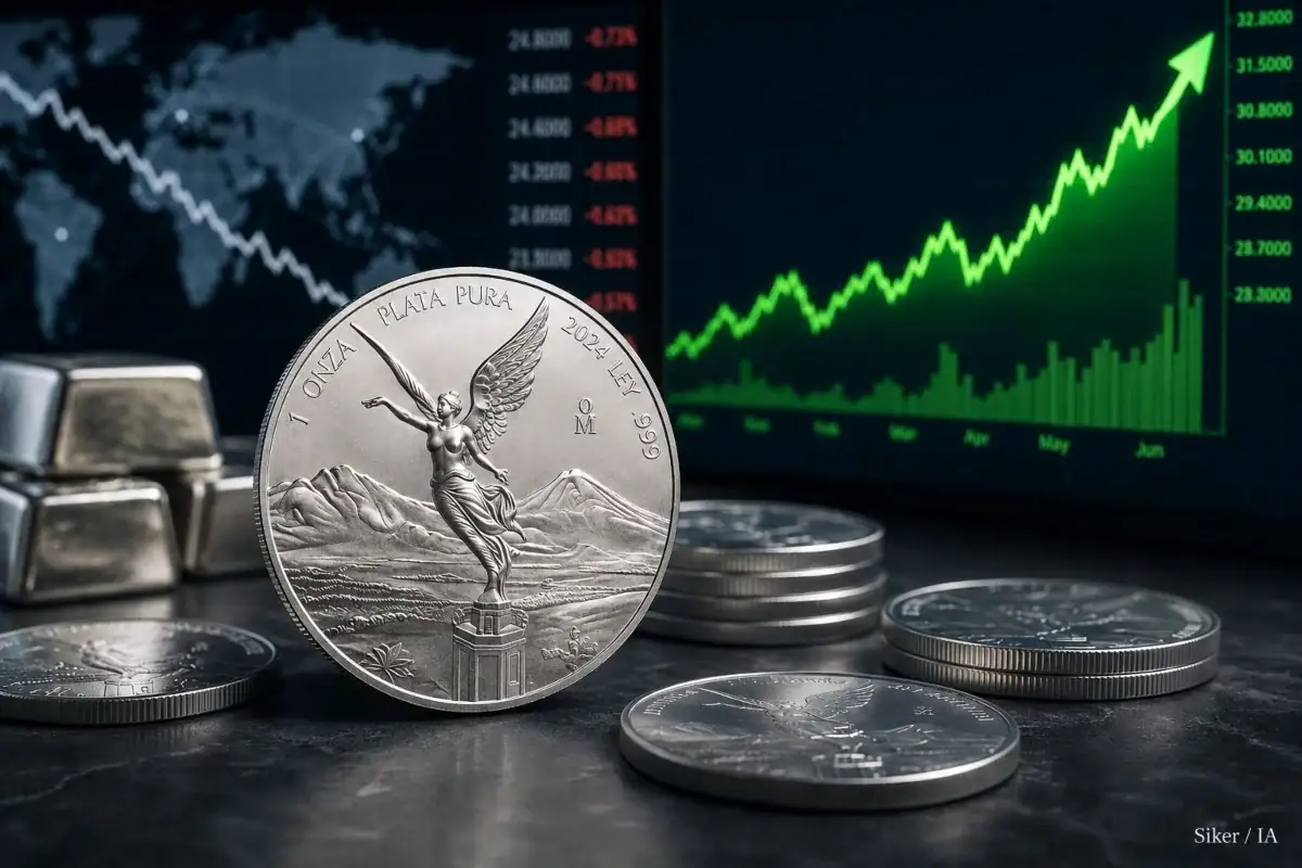 Precio de la onza de plata Libertad HOY viernes 4 de septiembre de 2026