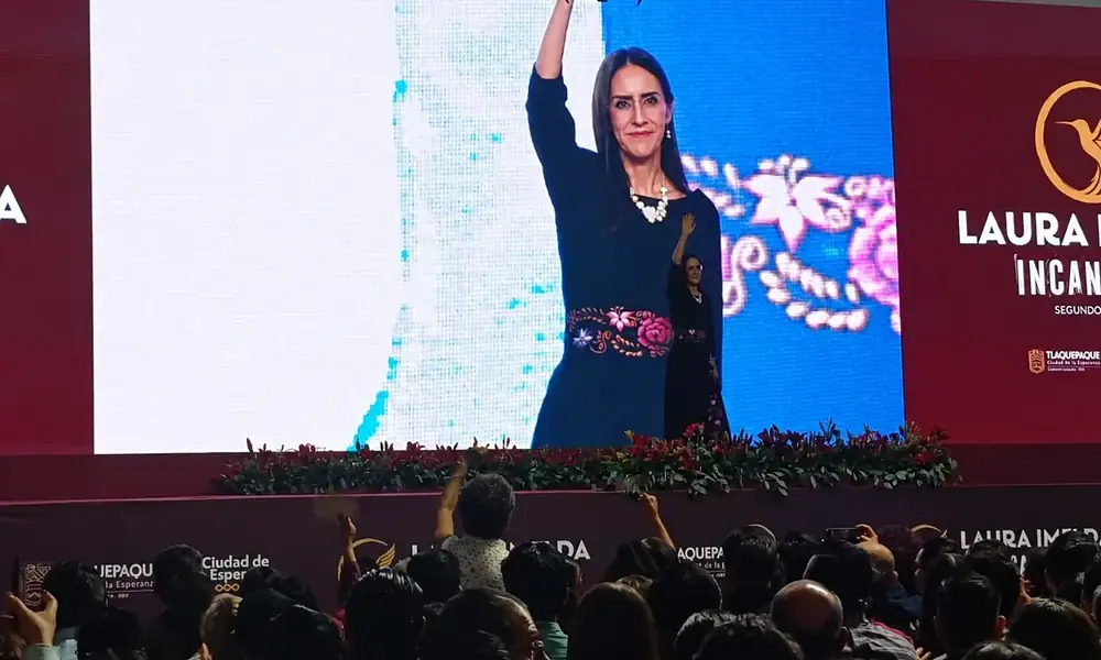 Laura Imelda Pérez durante su Segundo Informe de Gobierno en Tlaquepaque