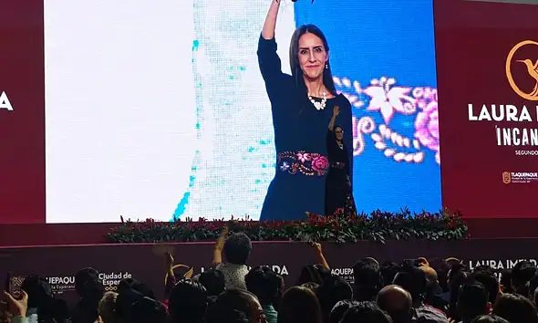 Laura Imelda Pérez durante su Segundo Informe de Gobierno en Tlaquepaque