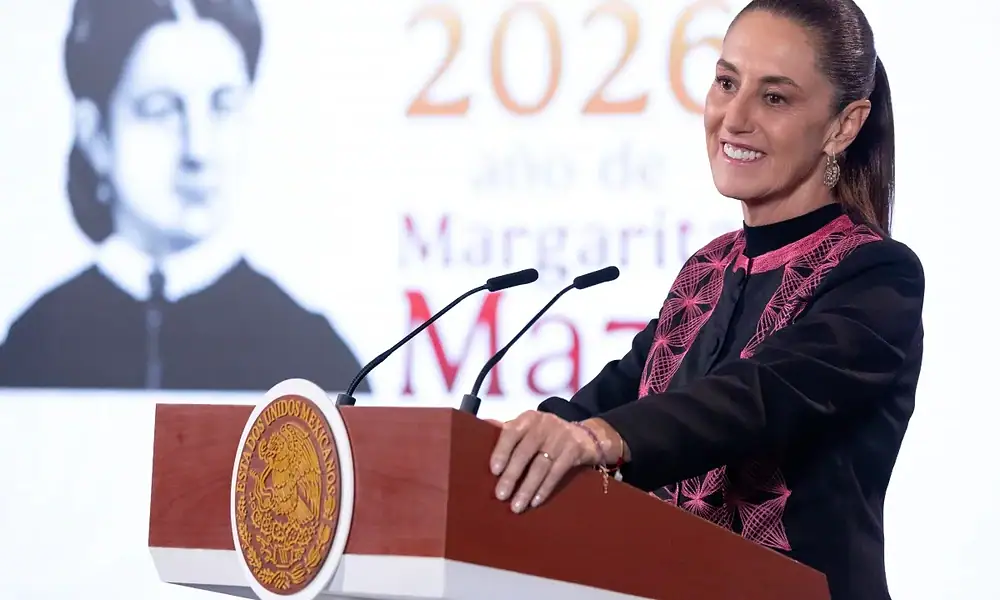 Claudia Sheinbaum durante una visita a Jalisco