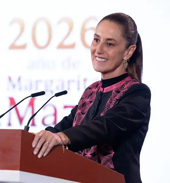 Claudia Sheinbaum durante una visita a Jalisco