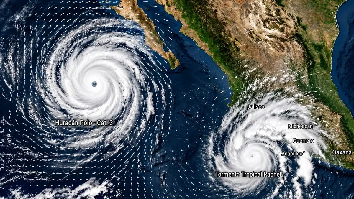 Operativo de Protección Civil en la costa de Jalisco ante la tormenta tropical Rachel