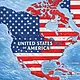Mapa publicado por Donald Trump con México cubierto por la bandera de Estados Unidos