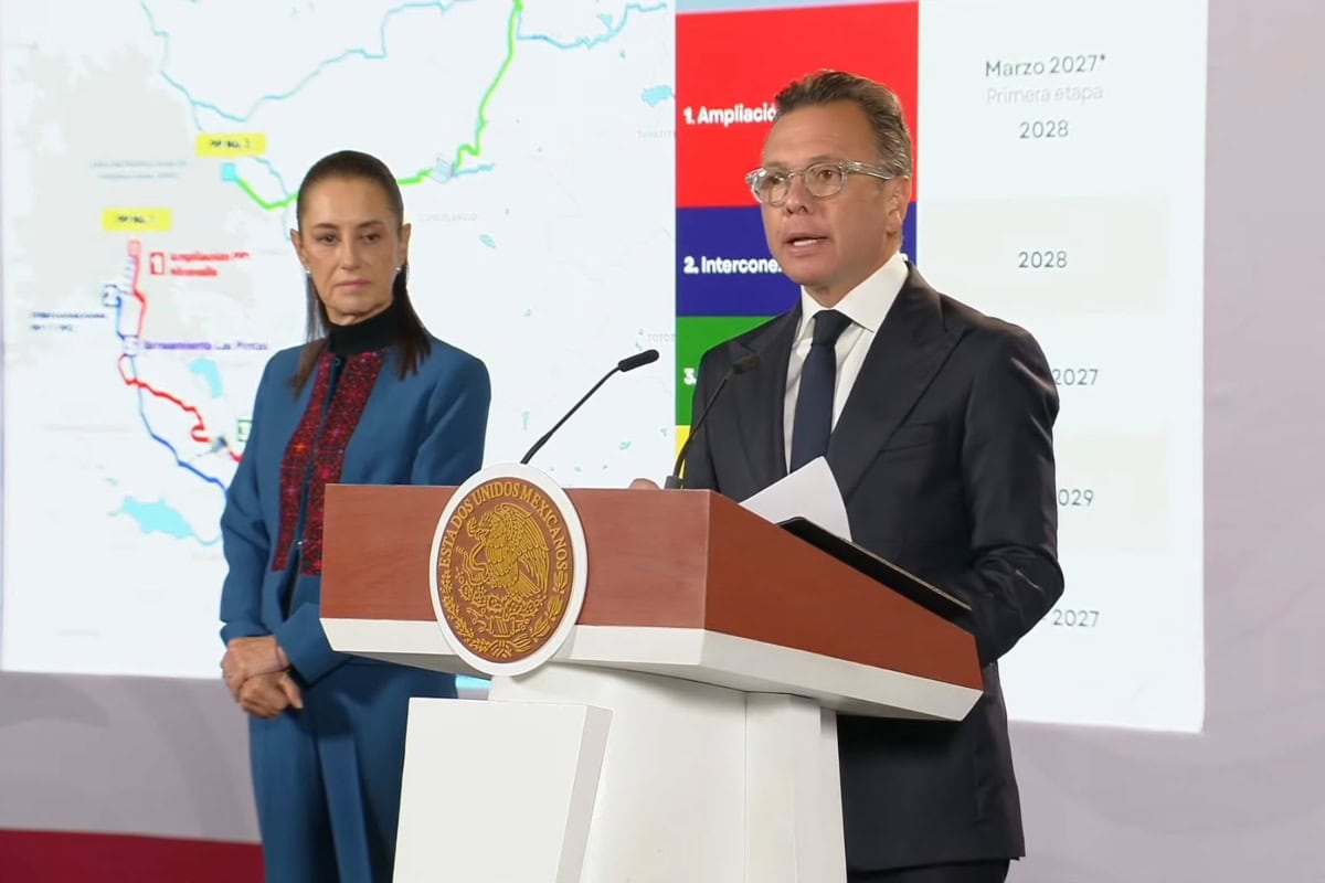 Pablo Lemus presenta el plan de obras para mejorar el agua en Guadalajara durante la conferencia matutina.