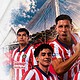 Jugadores de Atlas y Chivas durante un Clásico Tapatío de la Liga MX.