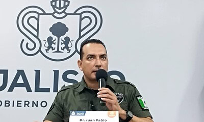 Juan Pablo Hernández González, secretario de Seguridad de Jalisco, informa sobre la investigación contra policías por el operativo del 11 de octubre frente a Casa Jalisco.