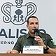 Juan Pablo Hernández González, secretario de Seguridad de Jalisco, informa sobre la investigación contra policías por el operativo del 11 de octubre frente a Casa Jalisco.