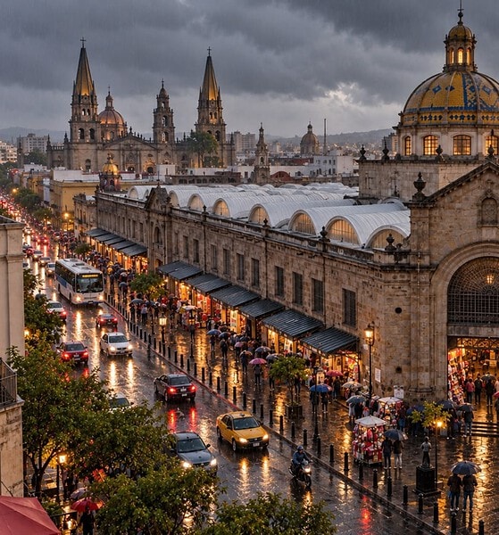 Pronóstico del clima HOY en Guadalajara con temperaturas de hasta 23 grados y posibilidad de lluvia.