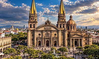 Pronóstico del clima HOY en Guadalajara con cielo parcialmente nublado y tormenta tropical Trudy frente a Jalisco.