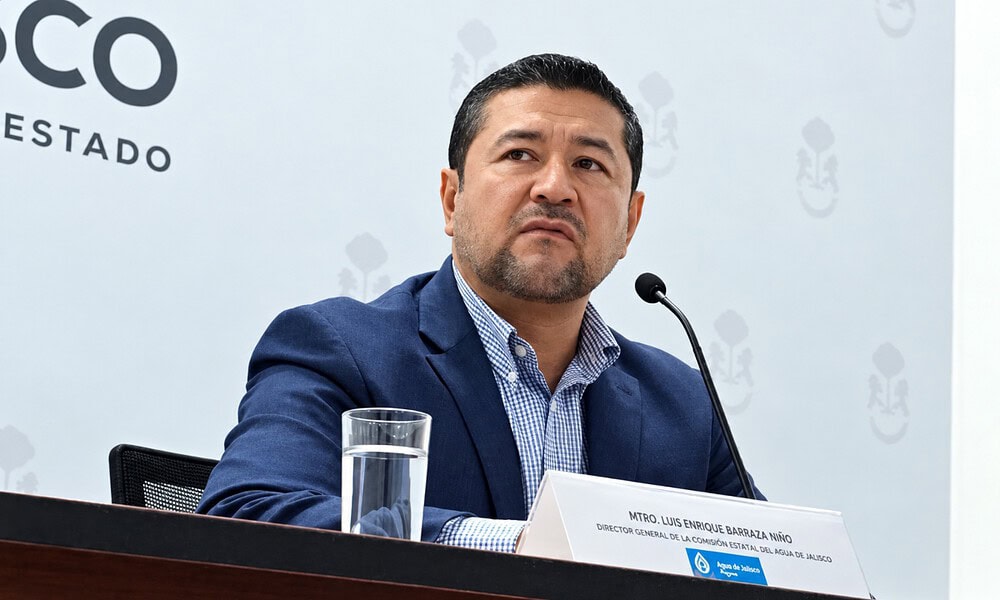 Luis Barboza Niño, director de la CEA Jalisco, informa sobre la inversión de mil millones de pesos en infraestructura hidráulica.
