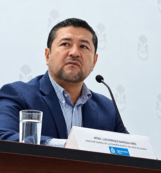 Luis Barboza Niño, director de la CEA Jalisco, informa sobre la inversión de mil millones de pesos en infraestructura hidráulica.