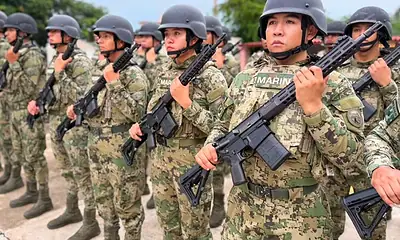 Militares de Estados Unidos desplegados en la frontera con México