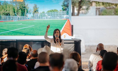 Verónica Delgadillo entrega la rehabilitación de la Unidad Deportiva 35 Ignacio Jacobo, en Guadalajara, con una inversión de once millones de pesos.