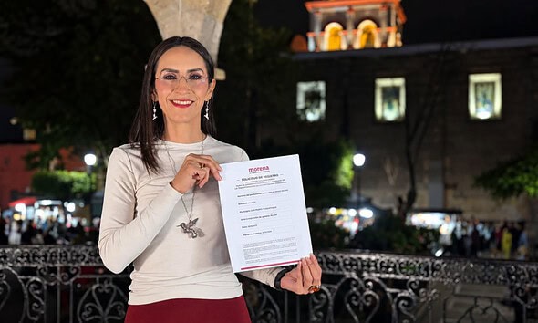 Laura Imelda Pérez, presidenta municipal de San Pedro Tlaquepaque, anuncia su registro en el proceso interno de Morena rumbo a las elecciones de 2027.