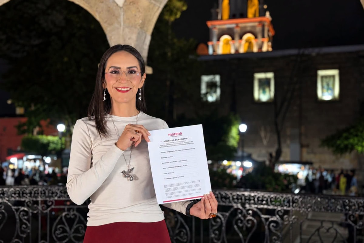 Laura Imelda Pérez, presidenta municipal de San Pedro Tlaquepaque, anuncia su registro en el proceso interno de Morena rumbo a las elecciones de 2027.