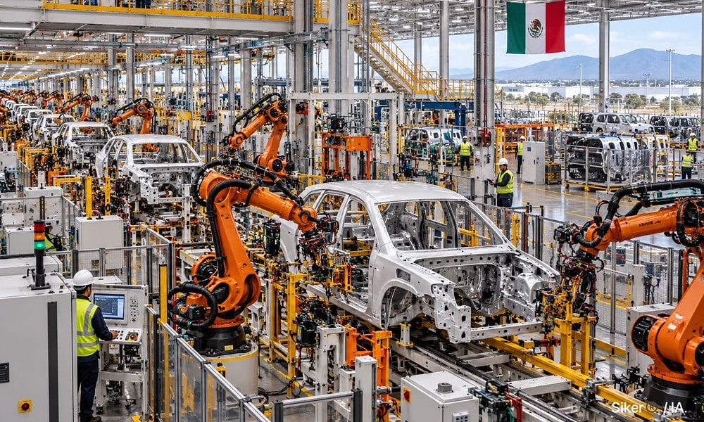 Instalaciones de un parque industrial en México, con naves destinadas a actividades manufactureras y logísticas.