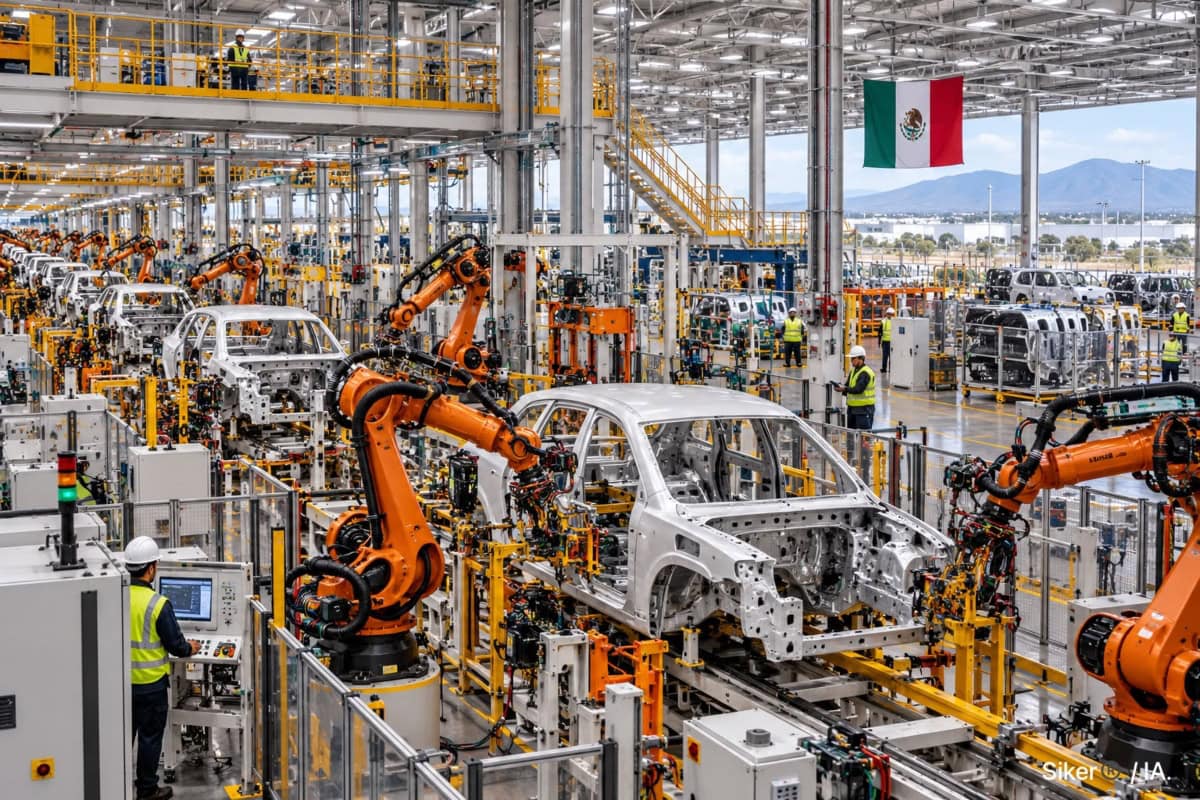 Instalaciones de un parque industrial en México, con naves destinadas a actividades manufactureras y logísticas.