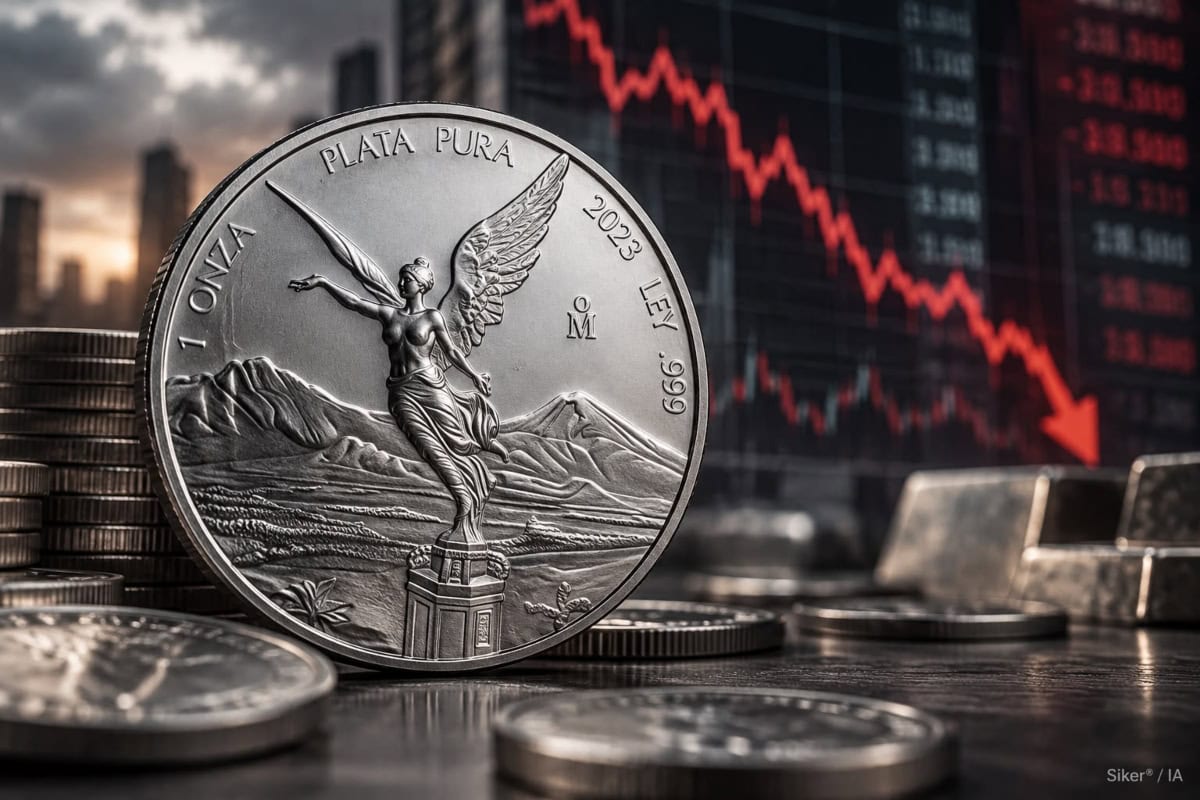 Onza de plata Libertad HOY cae 16 pesos este jueves 29 de octubre de 2026