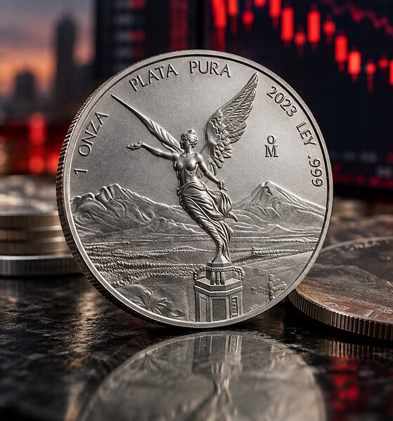 Onza de plata Libertad HOY cae a 980 pesos este lunes 26 de octubre de 2026