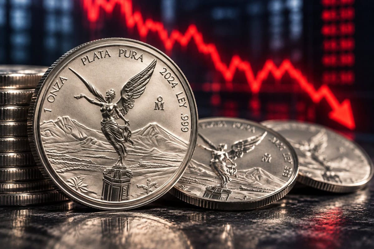 Onza de plata Libertad HOY cae 46 pesos este miércoles 14 de octubre de 2026