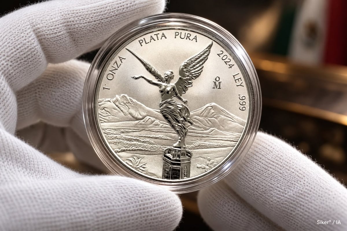 Onza de plata Libertad HOY baja seis pesos este lunes 5 de octubre de 2026