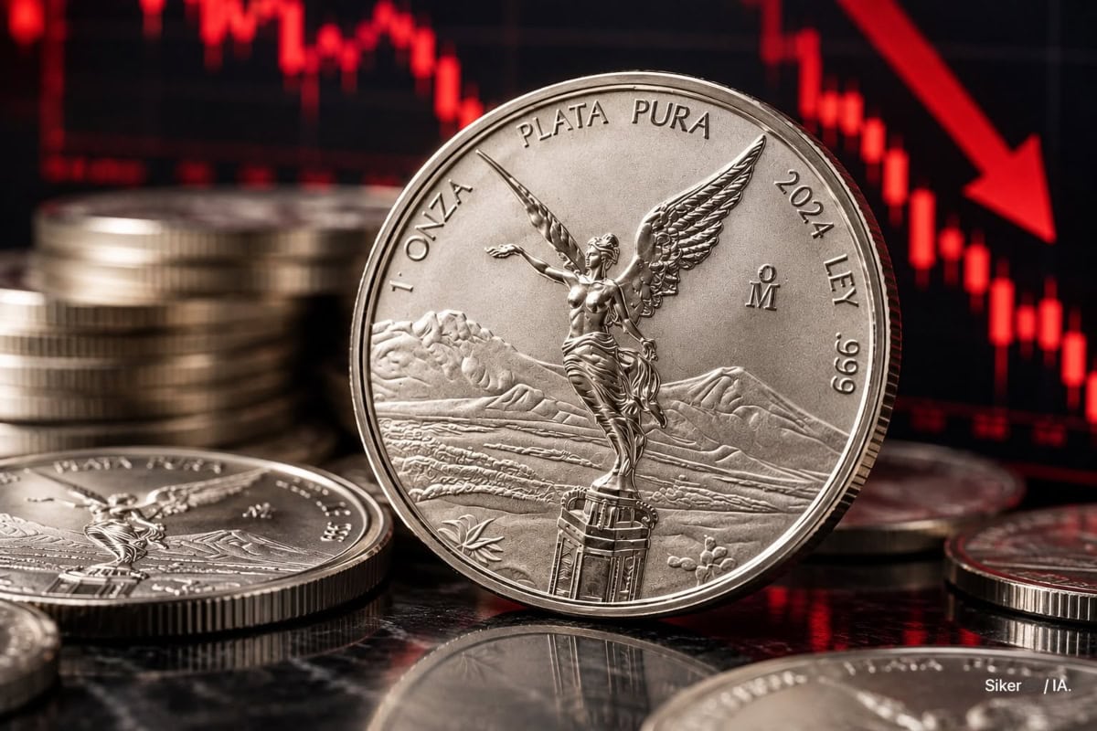 Onza de plata Libertad HOY cae 28 pesos este jueves 8 de octubre de 2026