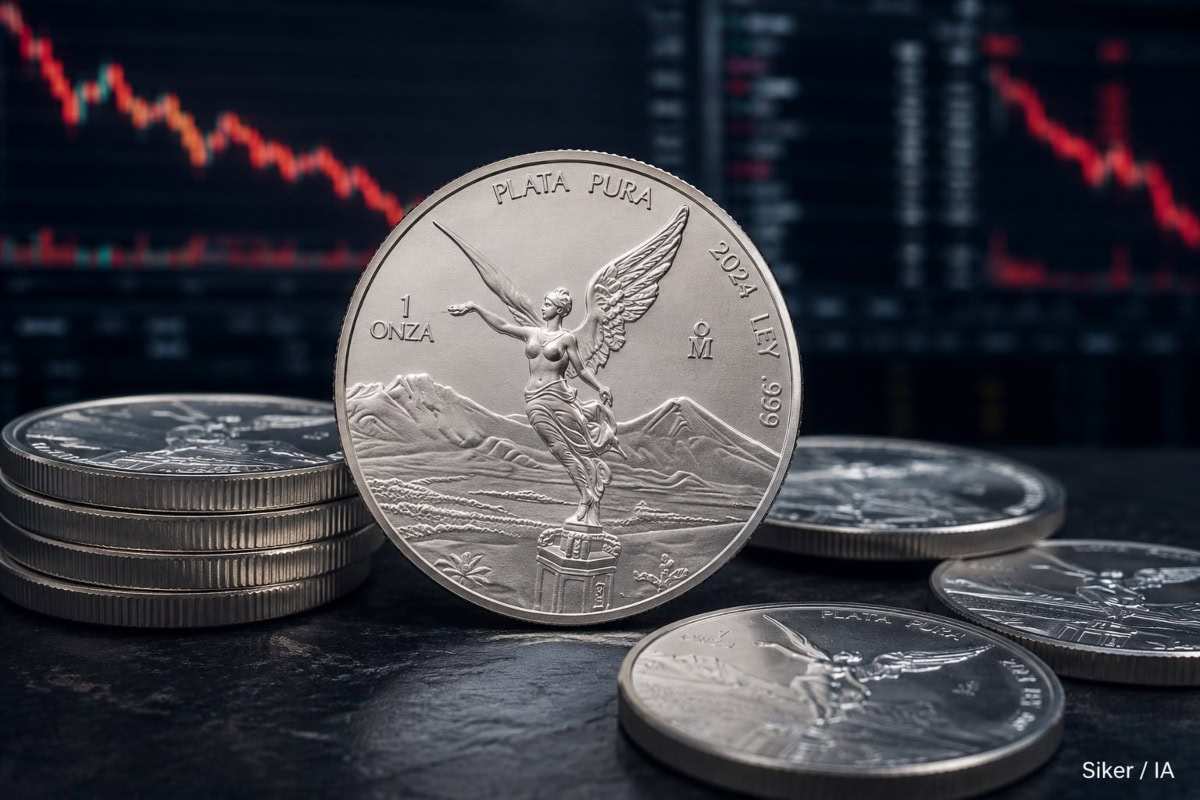 Onza de plata Libertad HOY cae siete pesos este miércoles 28 de octubre de 2026