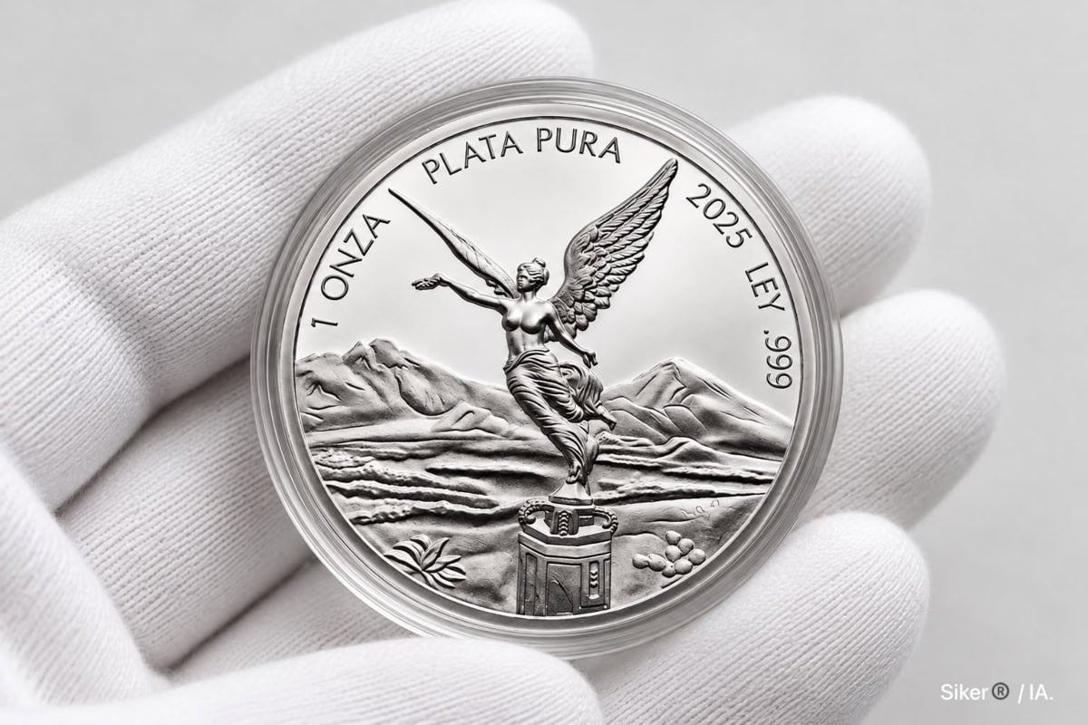 Onza de plata Libertad HOY rebota cinco pesos este martes 27 de octubre de 2026