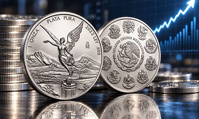 Onza de plata Libertad HOY rebota nueve pesos este miércoles 21 de octubre de 2026