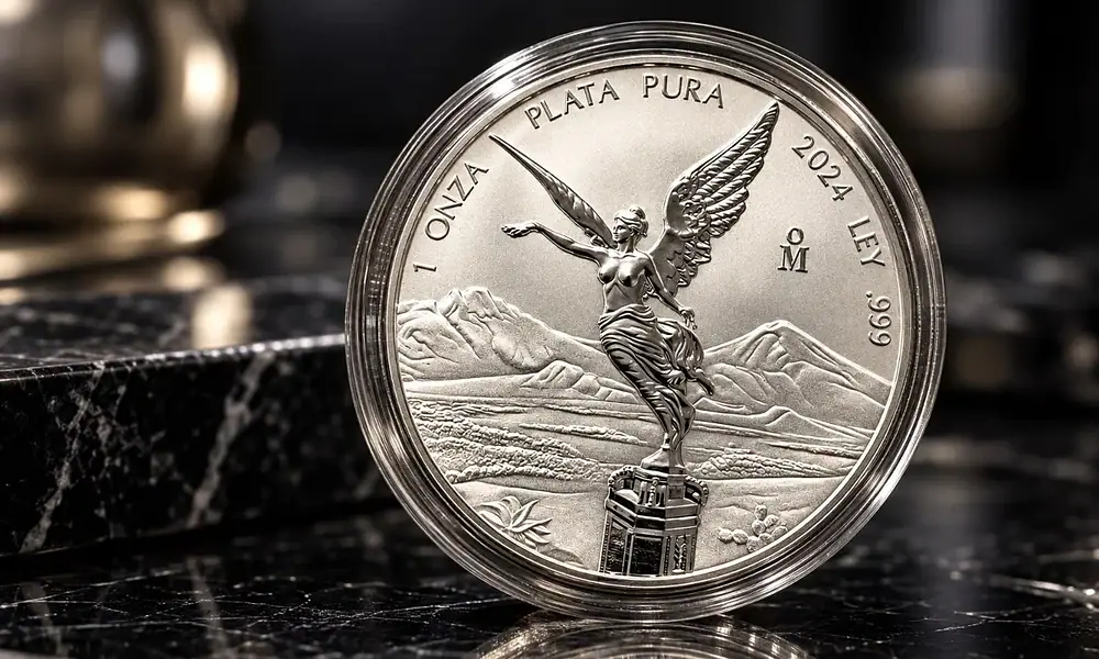 Onza de plata Libertad HOY rebota nueve pesos este miércoles 7 de octubre de 2026