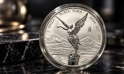 Onza de plata Libertad HOY rebota nueve pesos este miércoles 7 de octubre de 2026
