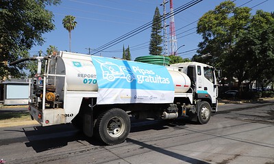 Guadalajara reforzará el abastecimiento de agua con hasta 77 pipas y cisternas.