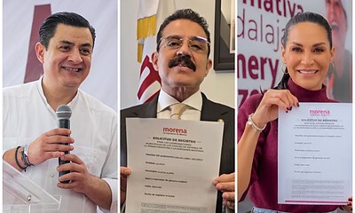 Chema Martínez, Carlos Lomelí y Mery Pozos participan en el proceso interno de Morena por Guadalajara.