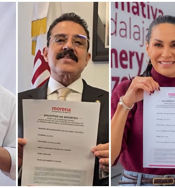 Chema Martínez, Carlos Lomelí y Mery Pozos participan en el proceso interno de Morena por Guadalajara.