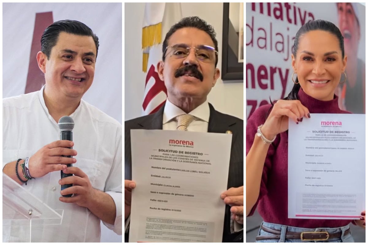 Chema Martínez, Carlos Lomelí y Mery Pozos participan en el proceso interno de Morena por Guadalajara.