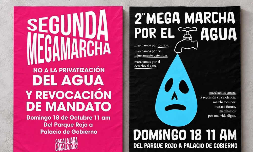 Convocatoria a Segunda Mega Marcha por el Agua en Jalisco para el 18 de octubre de 2026