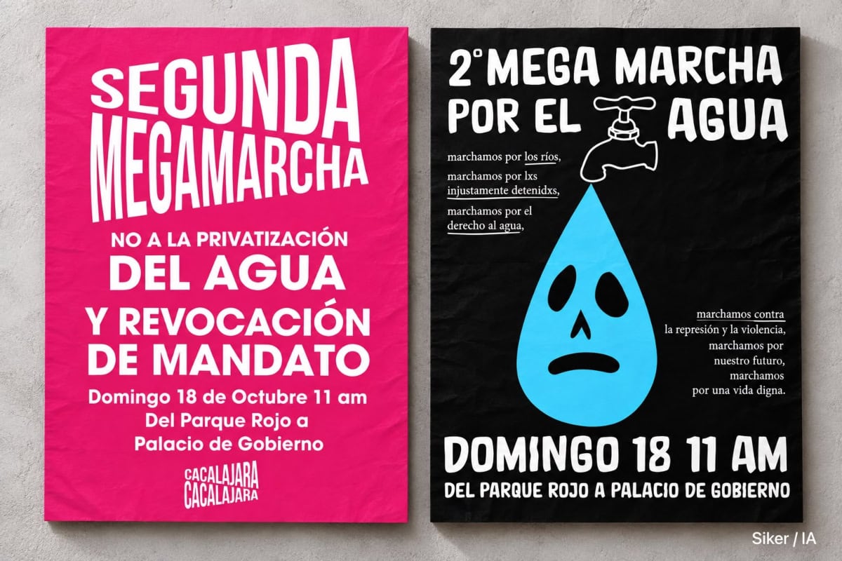 Convocatoria a Segunda Mega Marcha por el Agua en Jalisco para el 18 de octubre de 2026