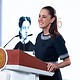 La Presidenta Claudia Sheinbaum anuncia recursos federales para infraestructura hídrica de Jalisco durante su conferencia matutina del 21 de octubre de 2026.