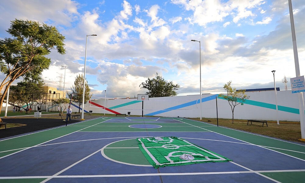 Unidad deportiva rehabilitada de San Juan de Ocotán, en Zapopan