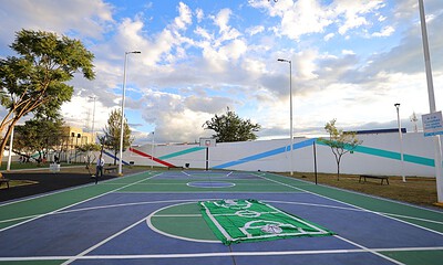 Unidad deportiva rehabilitada de San Juan de Ocotán, en Zapopan