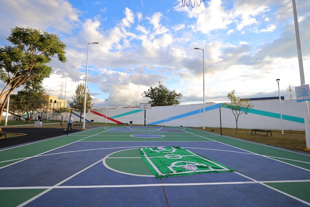 Unidad deportiva rehabilitada de San Juan de Ocotán, en Zapopan